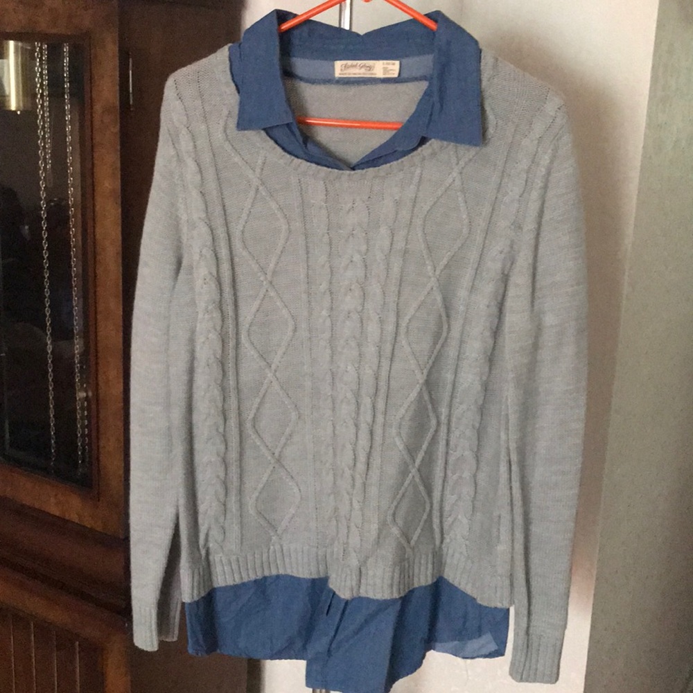 Faded Glory Two For Collared Sweater